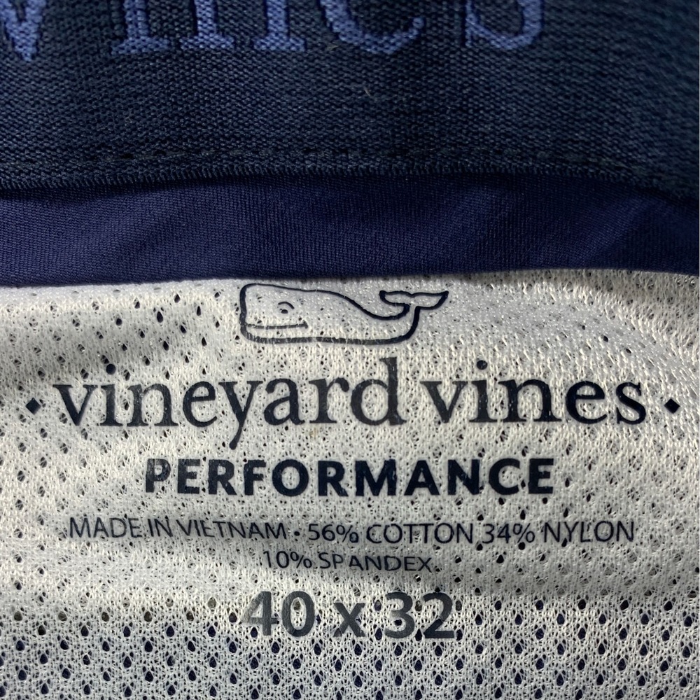 Vineyard Vines Performance Golf Pant Mens 40x31 Blue 4-Way Stretch Wicking - Picture 4 of 10